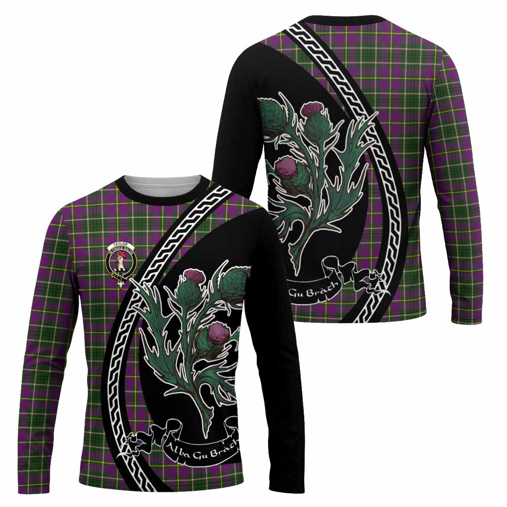 Taylor (Tailyour) Family Crest Tartan Long Sleeve T-Shirt Alba Thistle Inspired - Tartan Vibes Clothing
