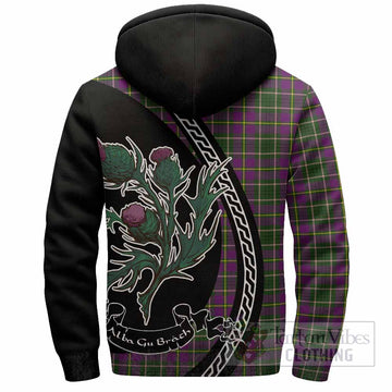 Taylor (Tailyour) Family Crest Tartan Sherpa Hoodie Alba Thistle Inspired