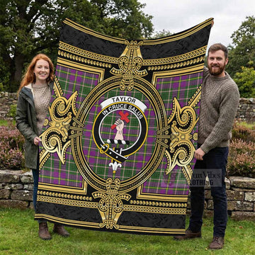 Taylor (Tailyour) Scottish Tartan Crest Blanket Royal Stylized