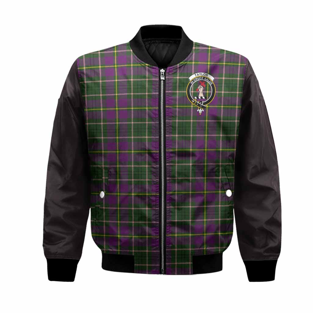 Taylor (Tailyour) Tartan Accent Bomber Jacket with Family Crest