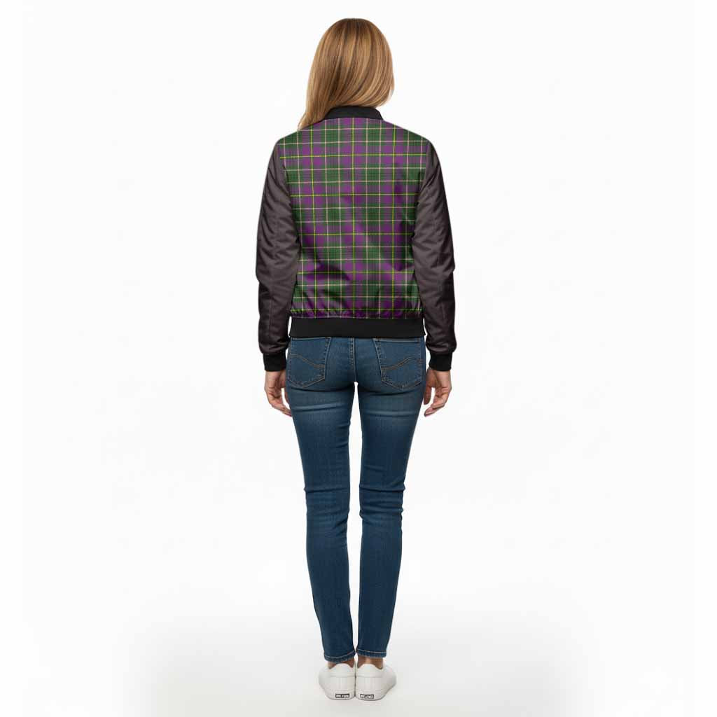 Taylor (Tailyour) Tartan Accent Bomber Jacket with Family Crest