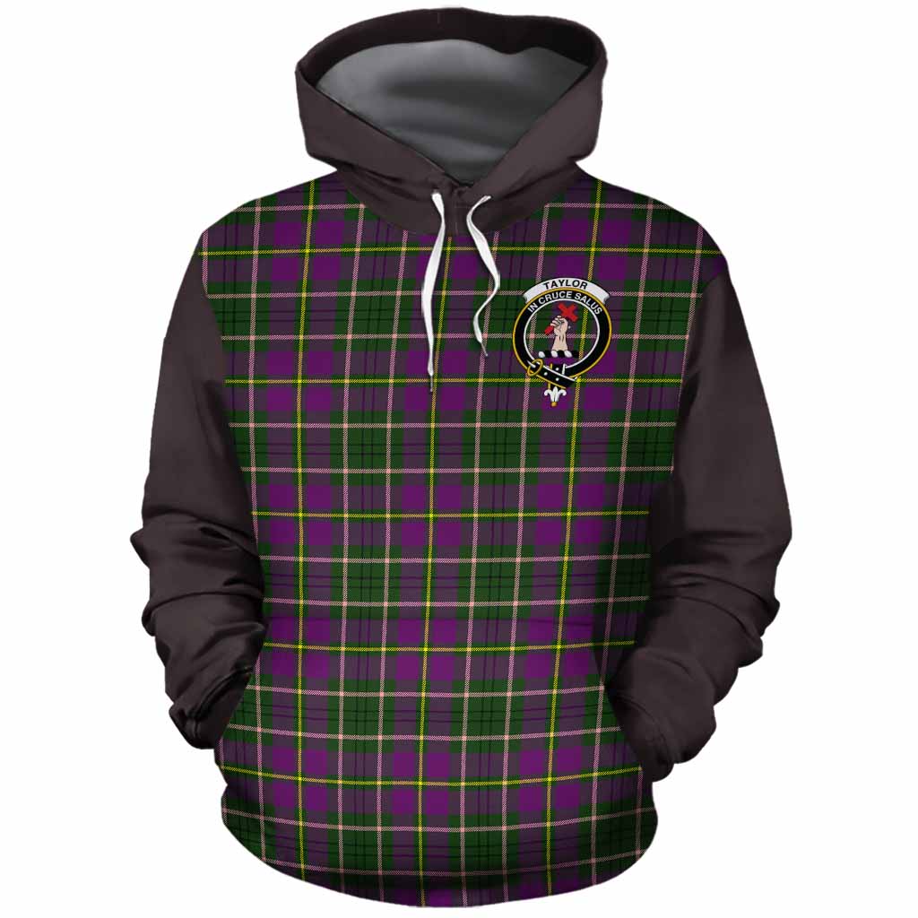 Taylor (Tailyour) Tartan Accent Cotton Hoodie with Family Crest