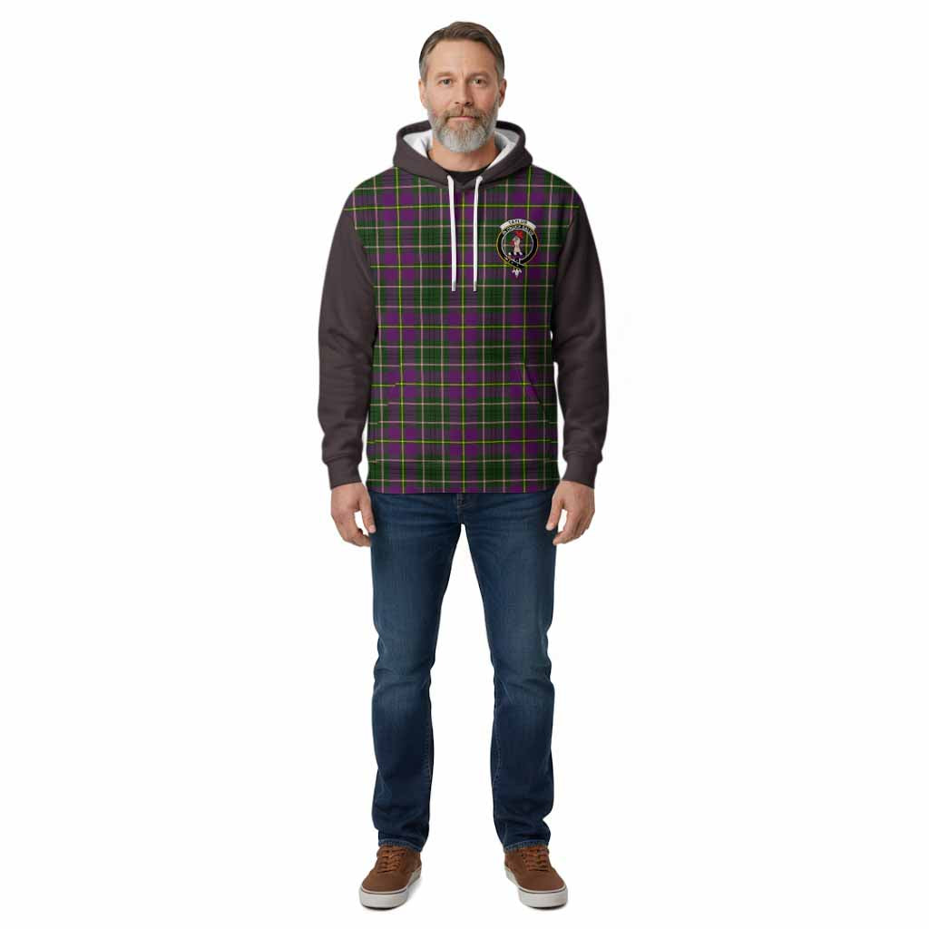 Taylor (Tailyour) Tartan Accent Cotton Hoodie with Family Crest