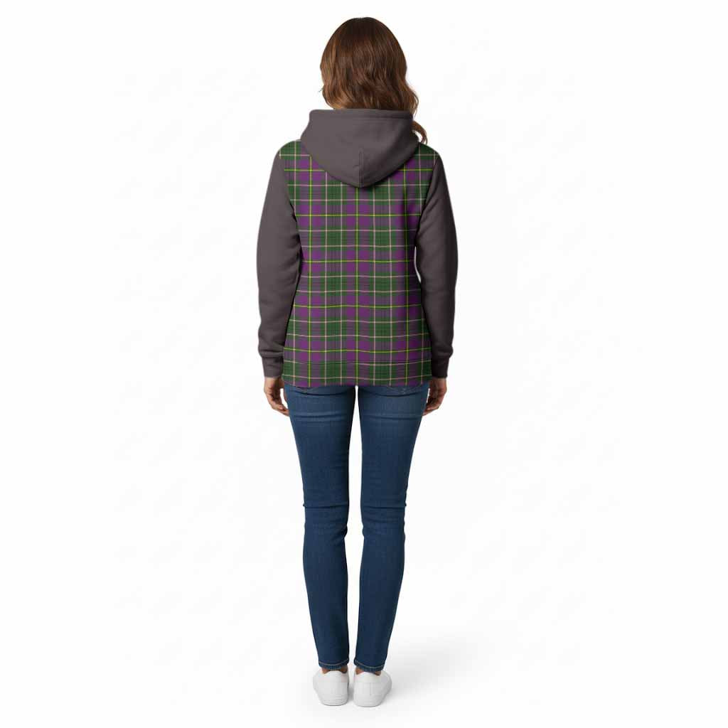 Taylor (Tailyour) Tartan Accent Cotton Hoodie with Family Crest
