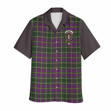 Taylor (Tailyour) Tartan Accent Hawaiian Shirt with Family Crest