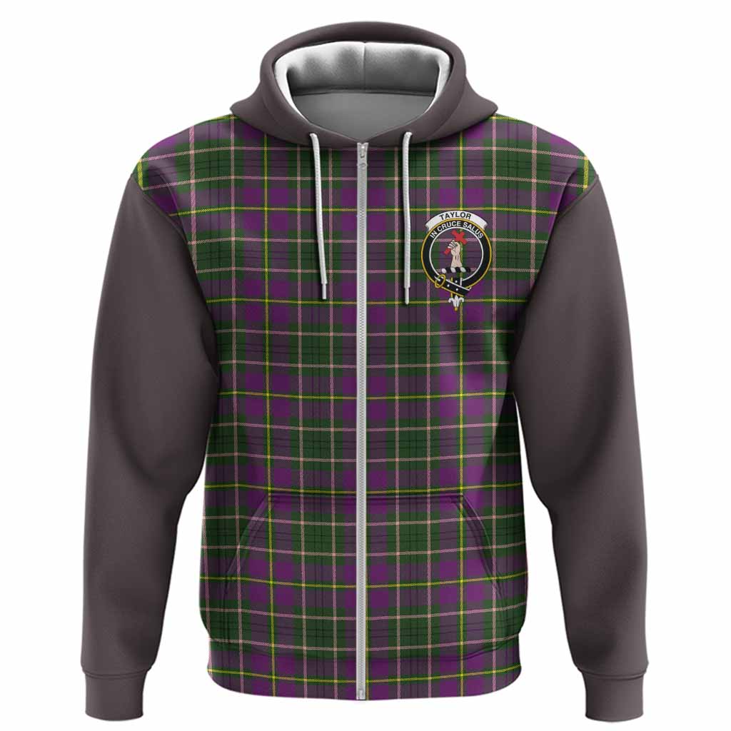 Taylor (Tailyour) Tartan Accent Hoodie with Family Crest