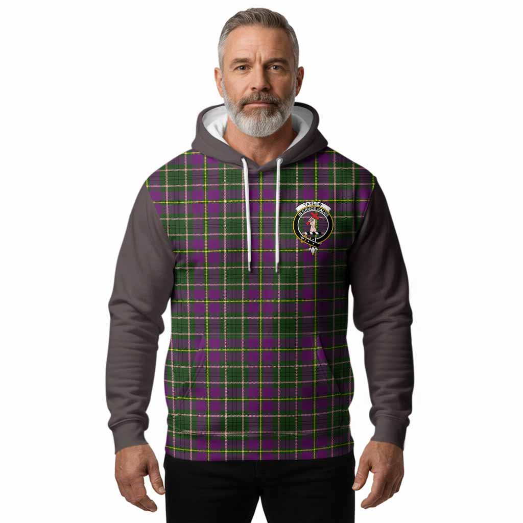Taylor (Tailyour) Tartan Accent Hoodie with Family Crest