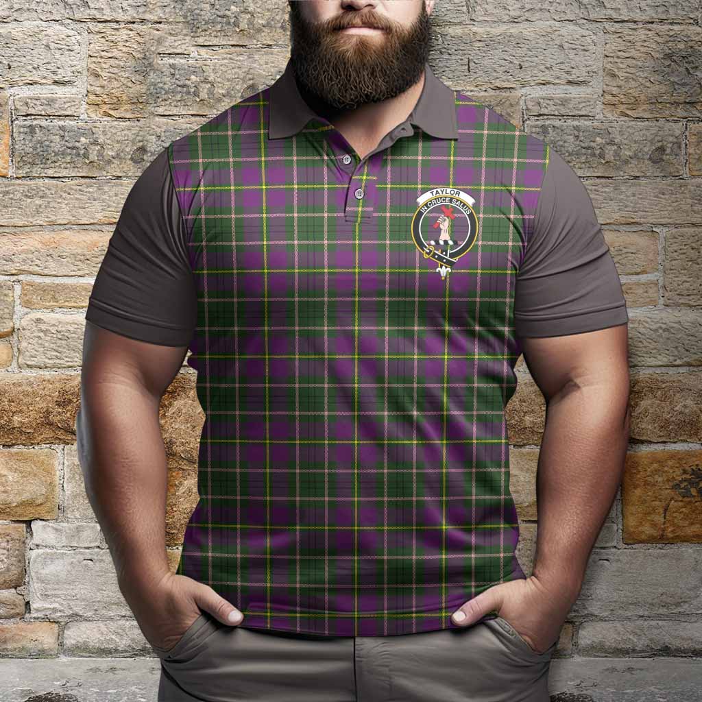 Taylor (Tailyour) Tartan Accent Polo Shirt with Family Crest