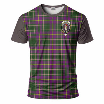 Taylor (Tailyour) Tartan Accent T-Shirt with Family Crest