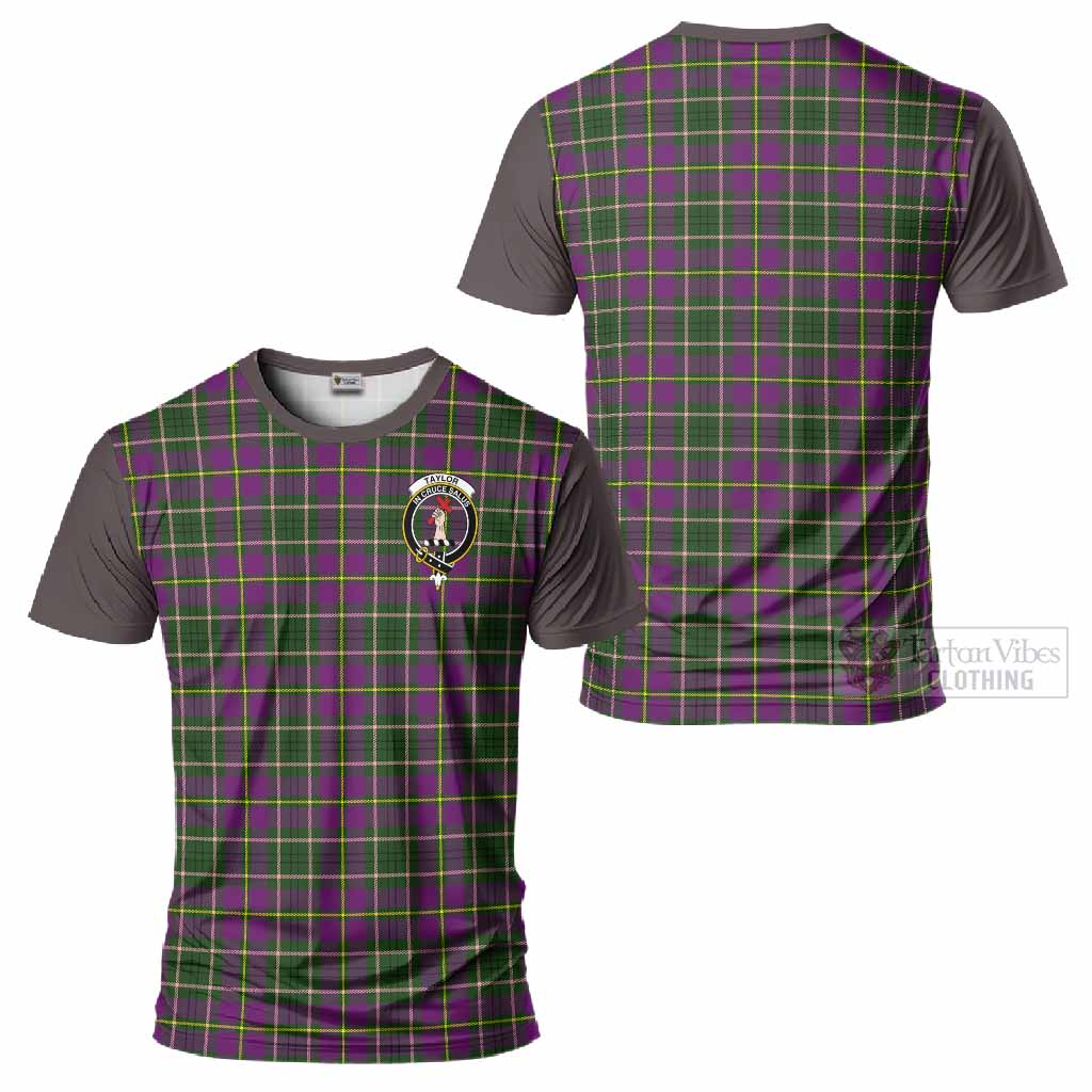 Taylor (Tailyour) Tartan Accent T-Shirt with Family Crest