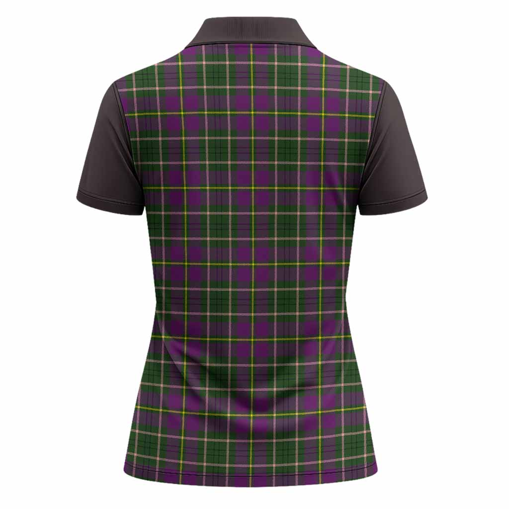 Taylor (Tailyour) Tartan Accent Women Polo Shirt with Family Crest
