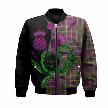 Taylor (Tailyour) Tartan Bomber Jacket Traditional Scottish Thistle