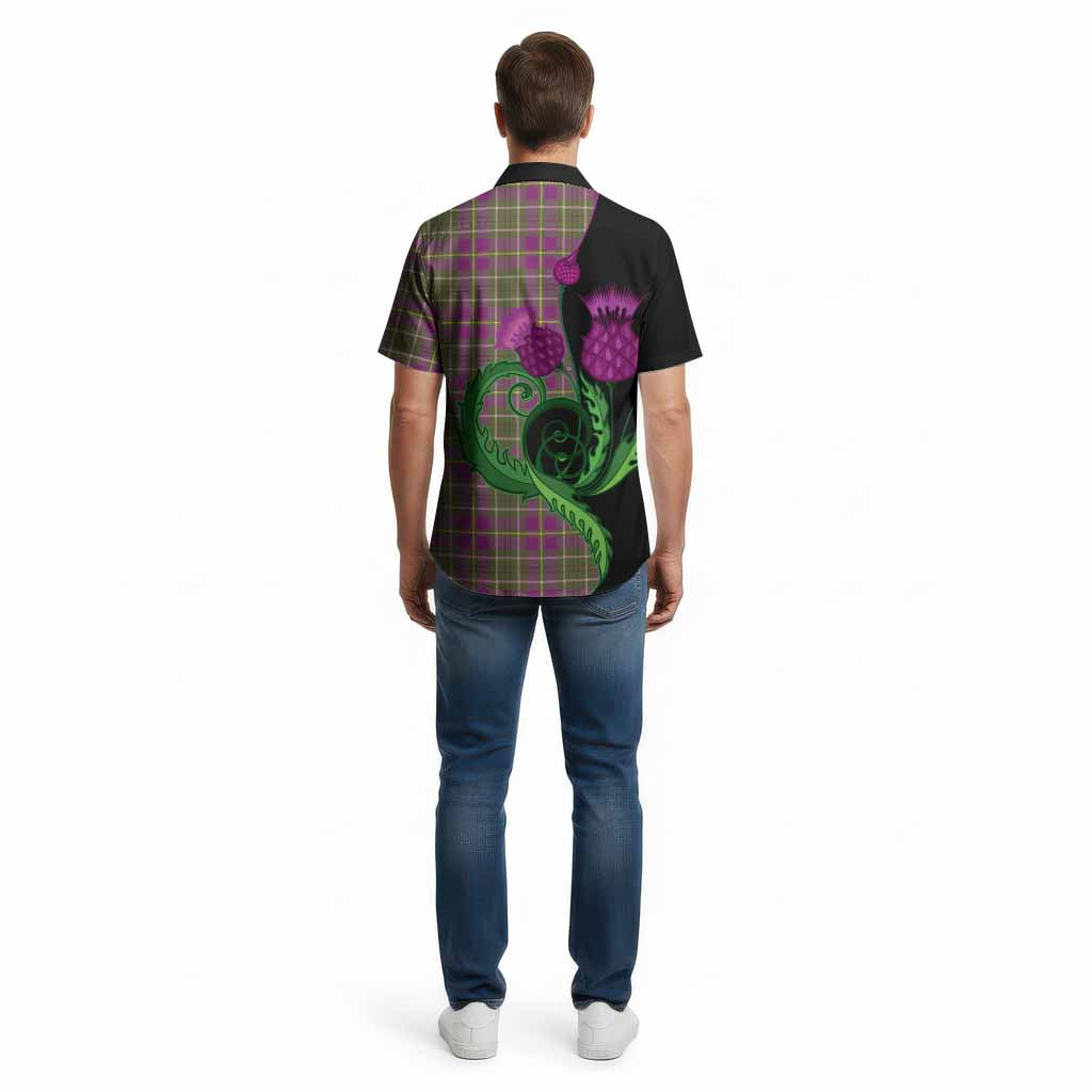 Taylor (Tailyour) Tartan Cotton Hawaiian Shirt Traditional Scottish Thistle