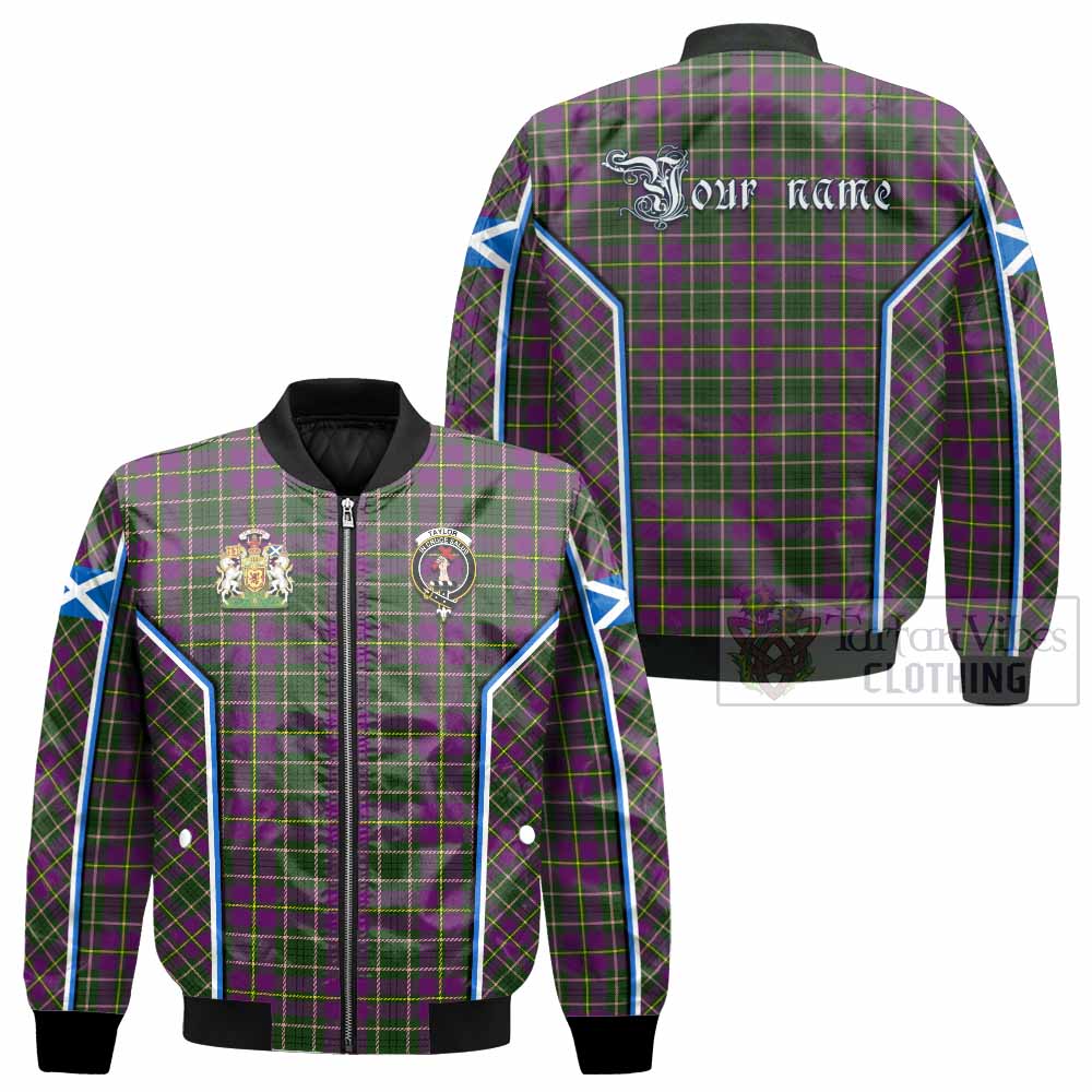 Taylor (Tailyour) Tartan Crest Bomber Jacket Scotland Coat of Arm Flag Style - Tartan Vibes Clothing