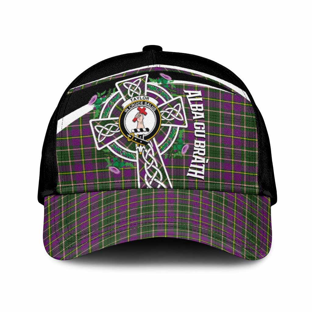 Taylor (Tailyour) Tartan Crest Classic Cap Scottish Thistle Celtic Cross Alba Gu Brath