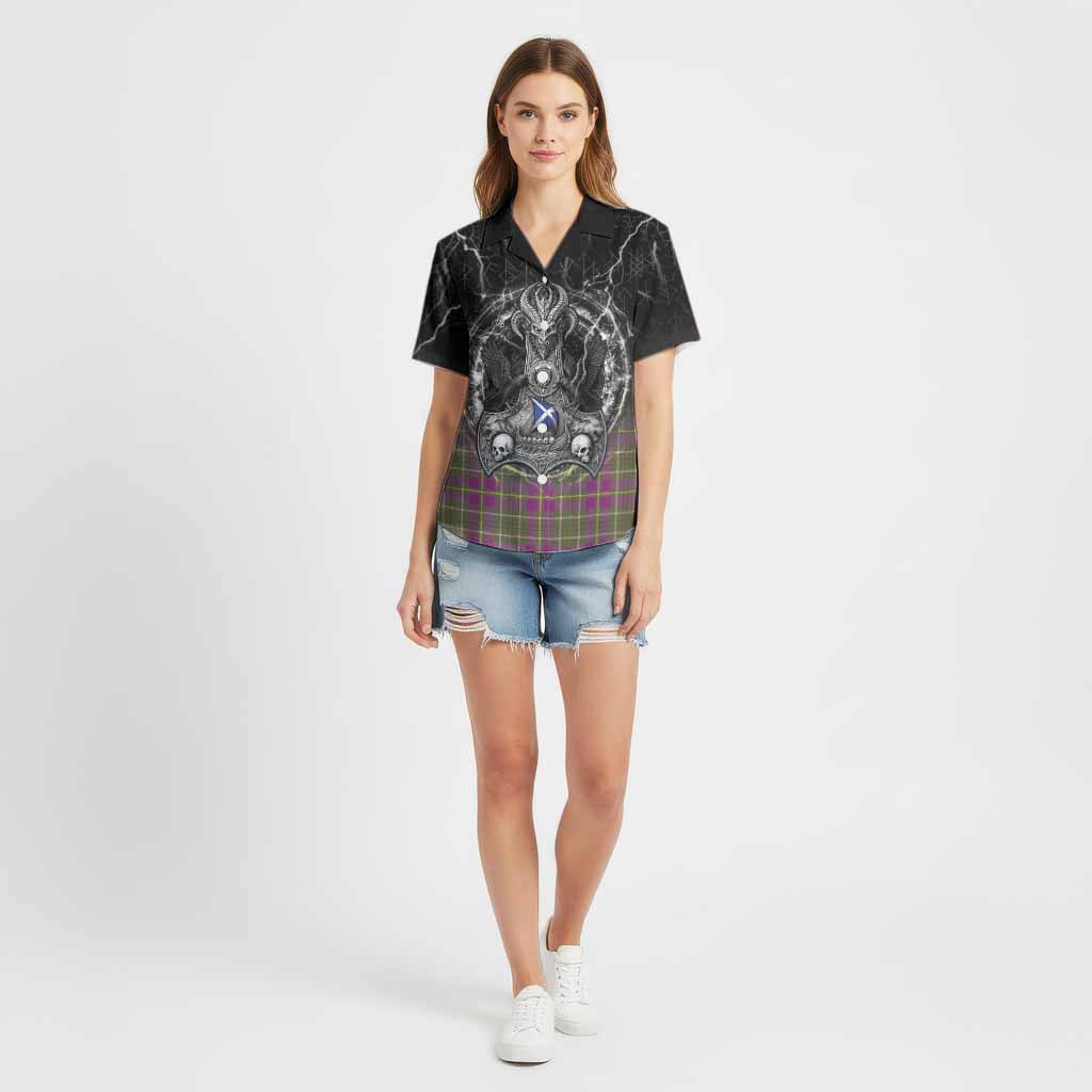 Taylor (Tailyour) Tartan Crest Cotton Hawaiian Shirt Celtic Odin's Raven Legacy