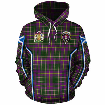 Taylor (Tailyour) Tartan Crest Cotton Hoodie Scotland Coat of Arm Flag Style