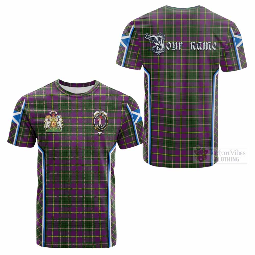 Taylor (Tailyour) Tartan Crest Cotton T-shirt Scotland Coat of Arm Flag Style - Tartan Vibes Clothing