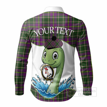 Taylor (Tailyour) Tartan Crest Cute Nessie Long Sleeve Button Shirts Scottish Loch Ness Monster