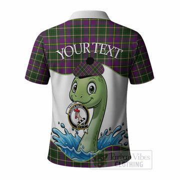 Taylor (Tailyour) Tartan Crest Cute Nessie Polo Shirt Scottish Loch Ness Monster