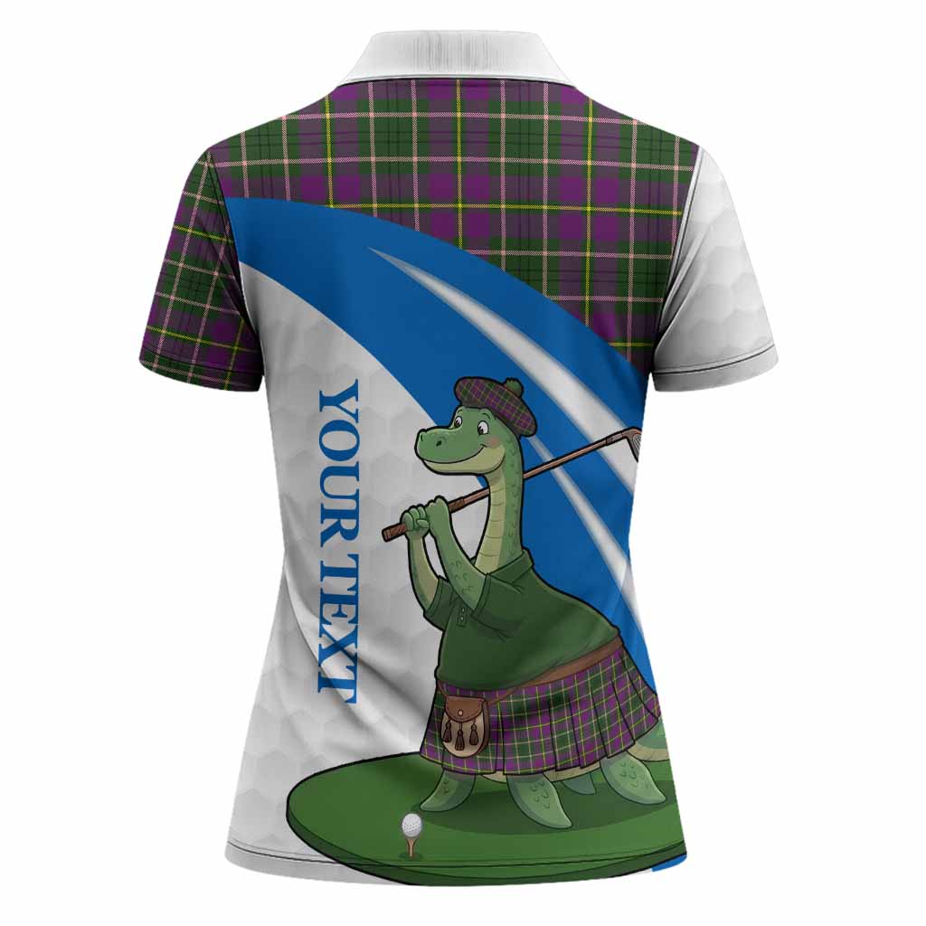 Taylor (Tailyour) Tartan Crest Golf Nessie Women Polo Shirt Loch Ness Monster Sporty Style