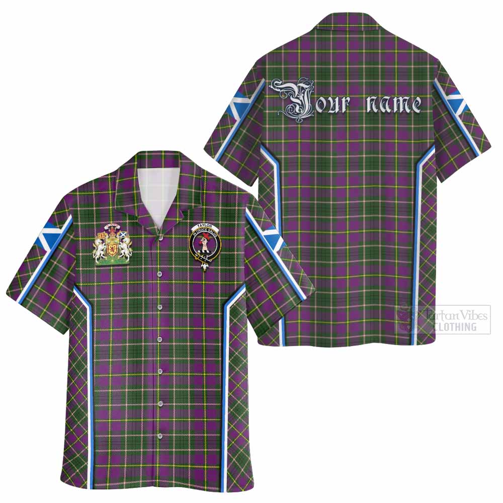 Taylor (Tailyour) Tartan Crest Hawaiian Shirt Scotland Coat of Arm Flag Style - Tartan Vibes Clothing