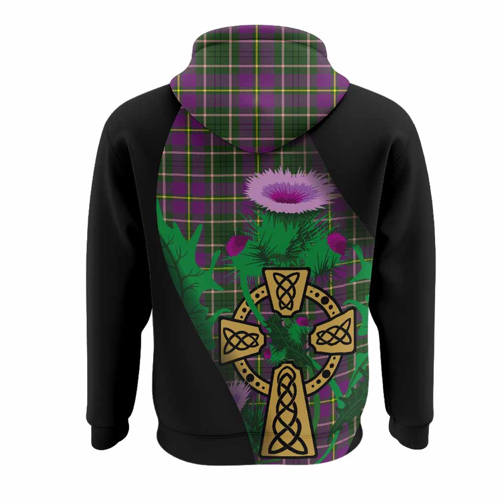 Taylor (Tailyour) Tartan Crest Hoodie Celtic Cross Thistle Flowers