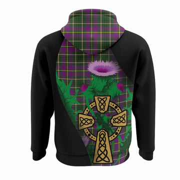 Taylor (Tailyour) Tartan Crest Hoodie Celtic Cross Thistle Flowers