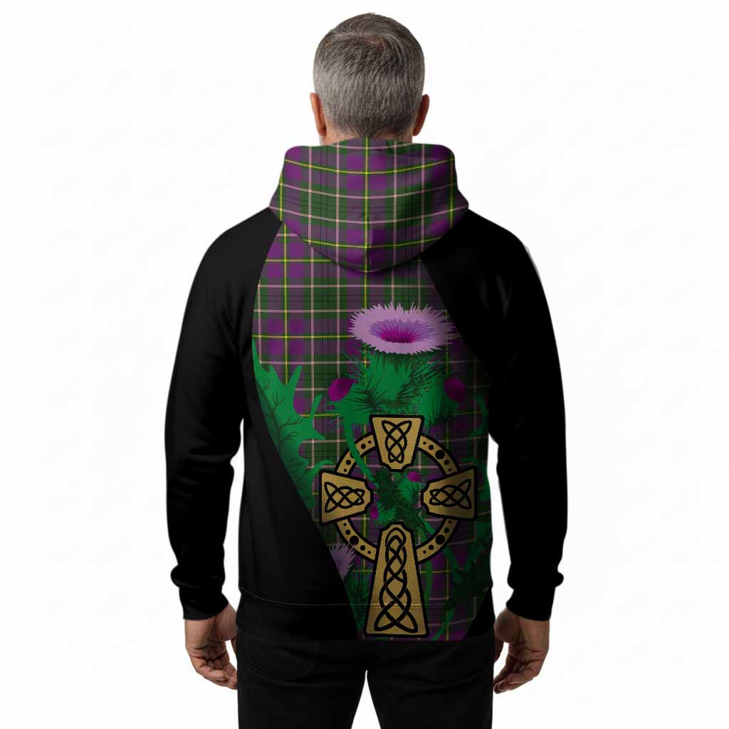 Taylor (Tailyour) Tartan Crest Hoodie Celtic Cross Thistle Flowers