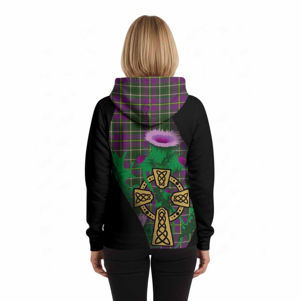 Taylor (Tailyour) Tartan Crest Hoodie Celtic Cross Thistle Flowers