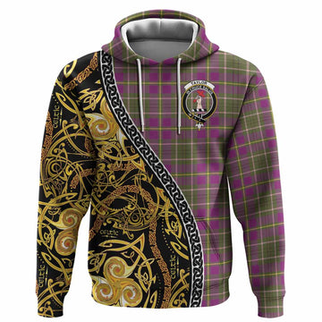 Taylor (Tailyour) Tartan Crest Hoodie Celtic Knot and Triple Trickle Spiral Symbols