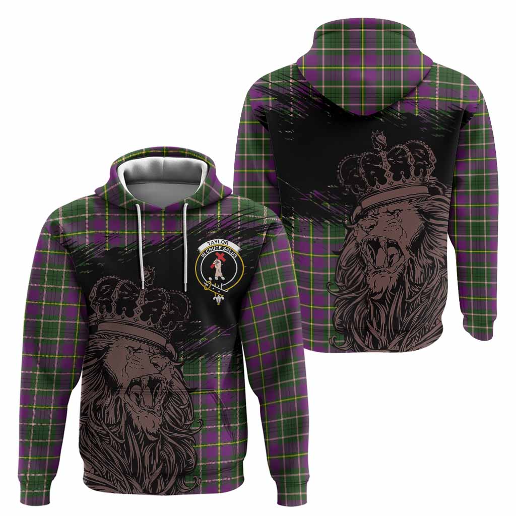 Taylor (Tailyour) Tartan Crest Hoodie Crowned Lion Heritage Style