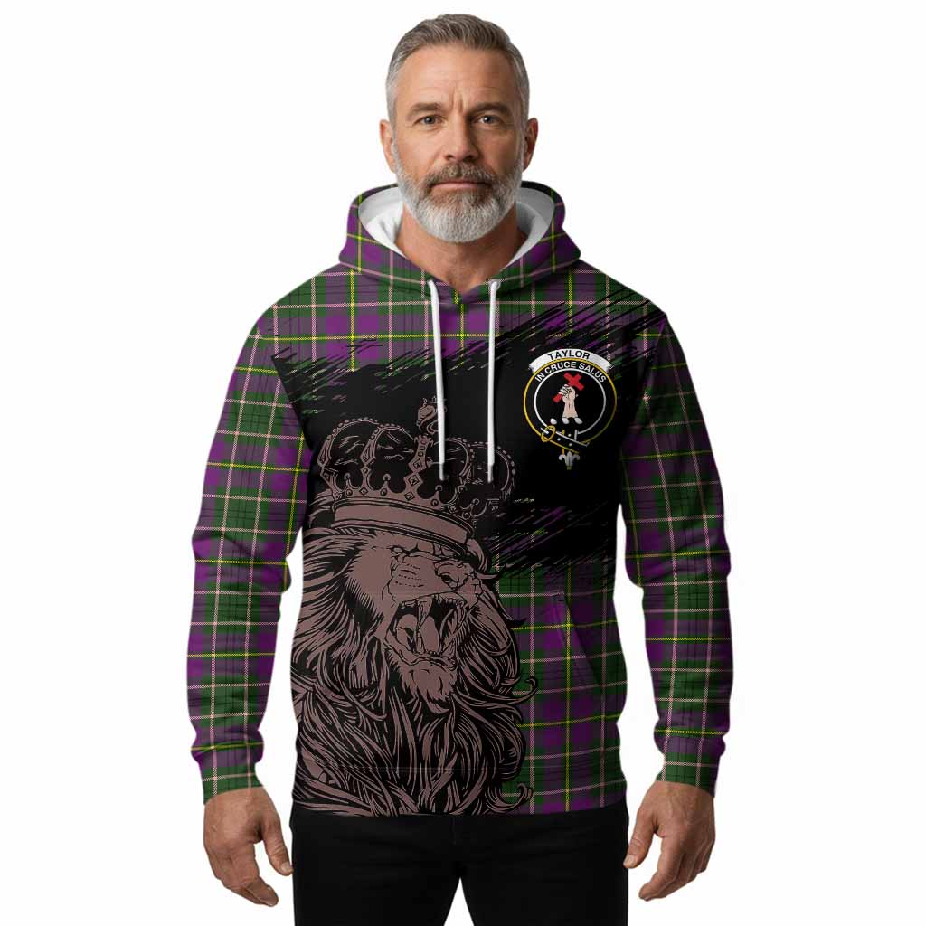 Taylor (Tailyour) Tartan Crest Hoodie Crowned Lion Heritage Style