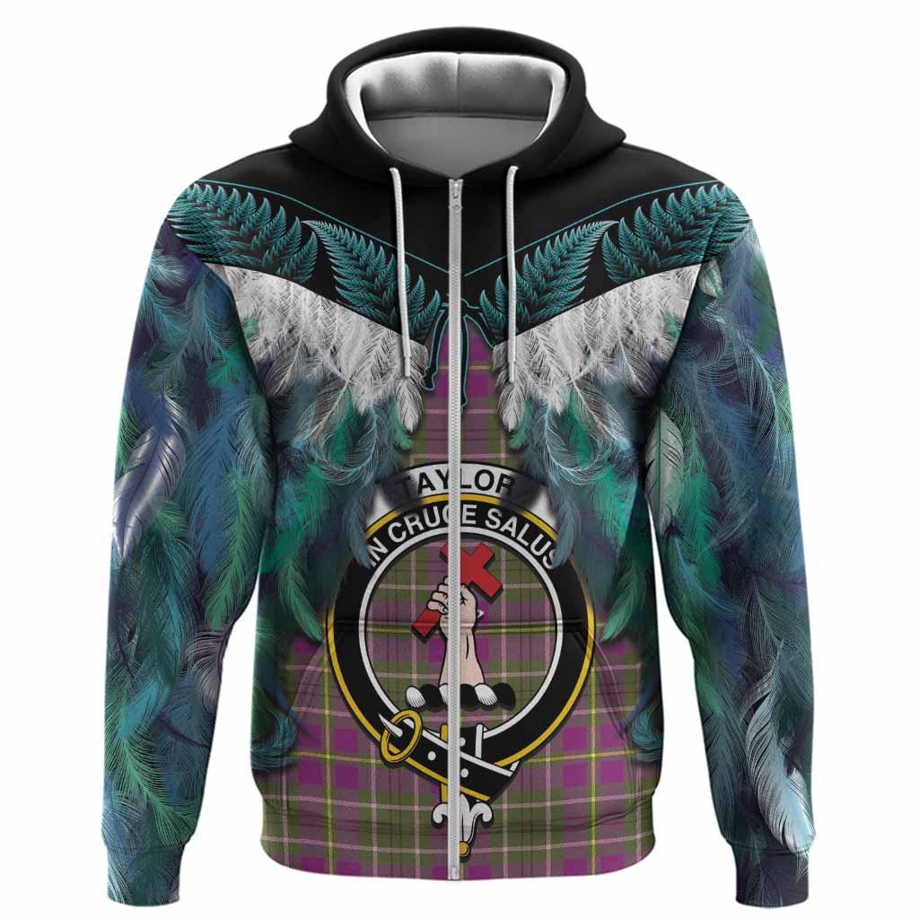 Taylor (Tailyour) Tartan Crest Hoodie New Zealand Maori Korowai Cloak