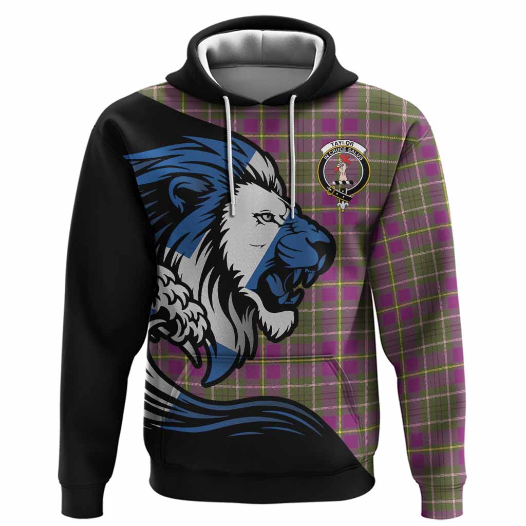Taylor (Tailyour) Tartan Crest Hoodie Scottish Golden Lions Wave Flow