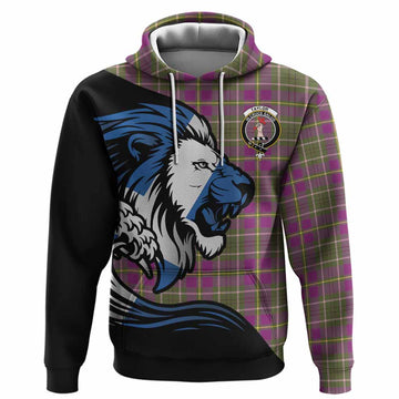Taylor (Tailyour) Tartan Crest Hoodie Scottish Golden Lions Wave Flow