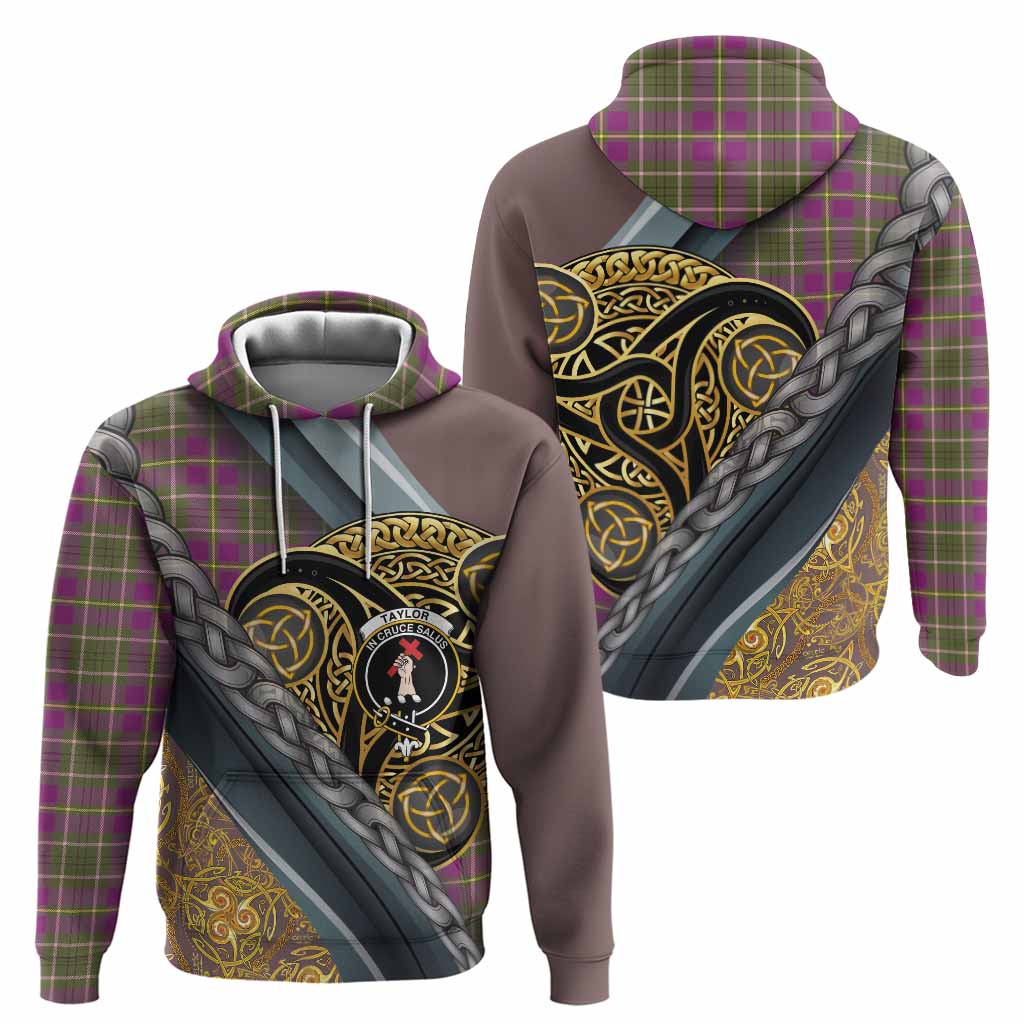 Taylor (Tailyour) Tartan Crest Hoodie Scottish Triskele Celtic