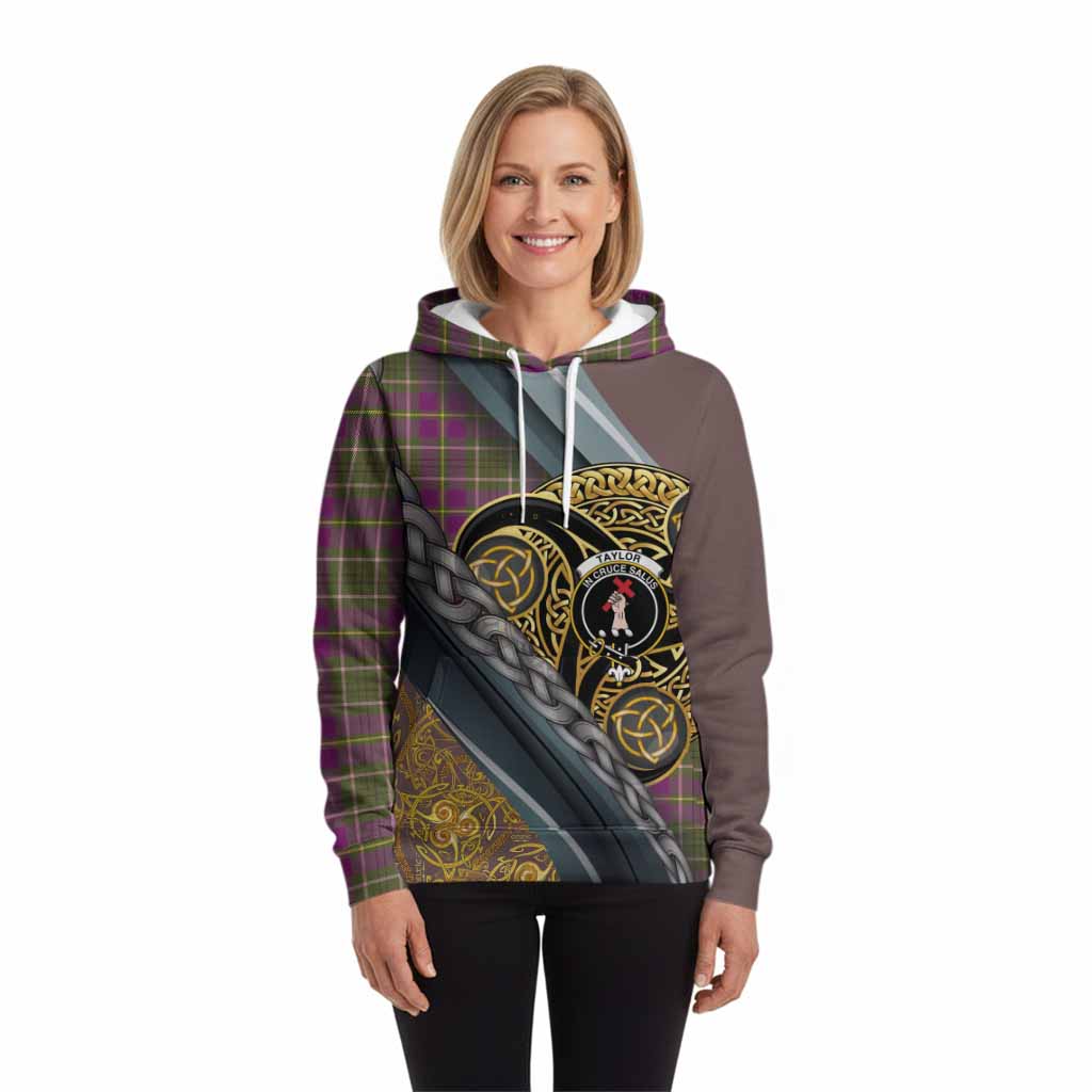 Taylor (Tailyour) Tartan Crest Hoodie Scottish Triskele Celtic