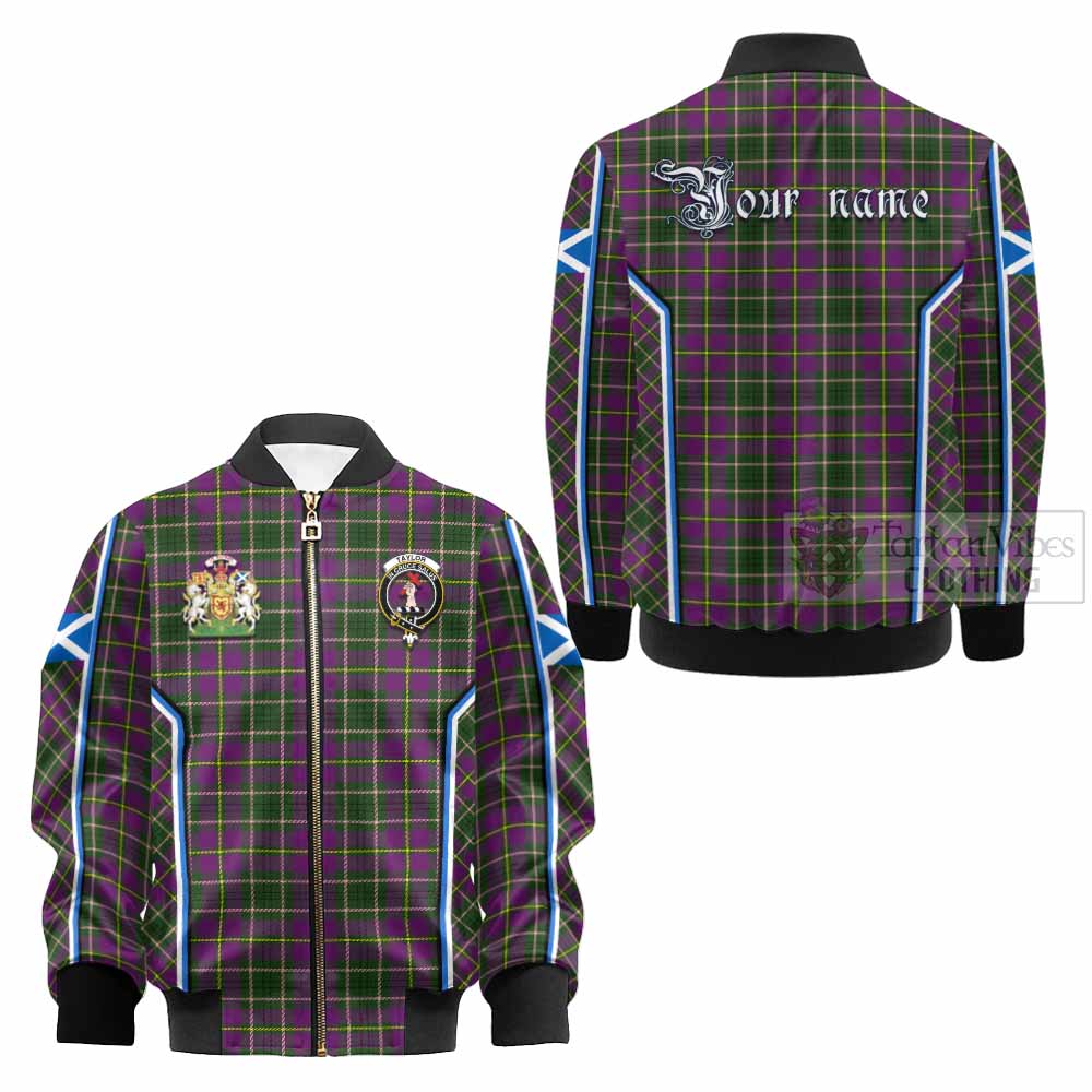 Taylor (Tailyour) Tartan Crest Kid Bomber Jacket Scotland Coat of Arm Flag Style - Tartan Vibes Clothing