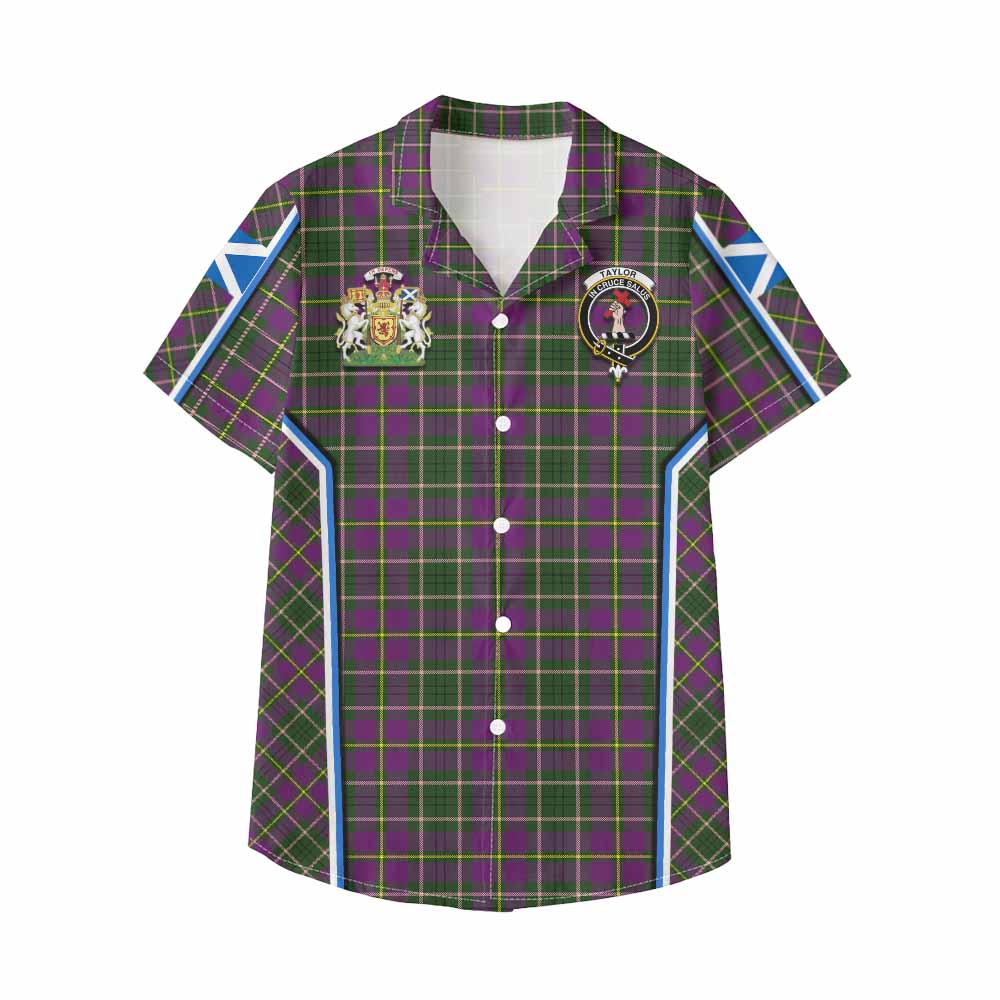 Taylor (Tailyour) Tartan Crest Kid Hawaiian Shirt Scotland Coat of Arm Flag Style - Tartan Vibes Clothing