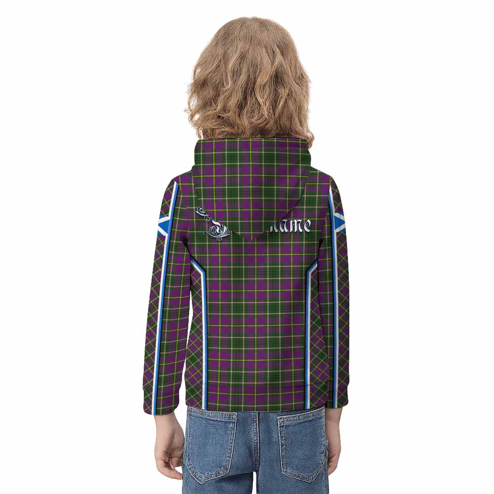 Taylor (Tailyour) Tartan Crest Kid Hoodie Scotland Coat of Arm Flag Style - Tartan Vibes Clothing