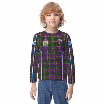 Taylor (Tailyour) Tartan Crest Kid Knitted Sweatshirt Scotland Coat of Arm Flag Style