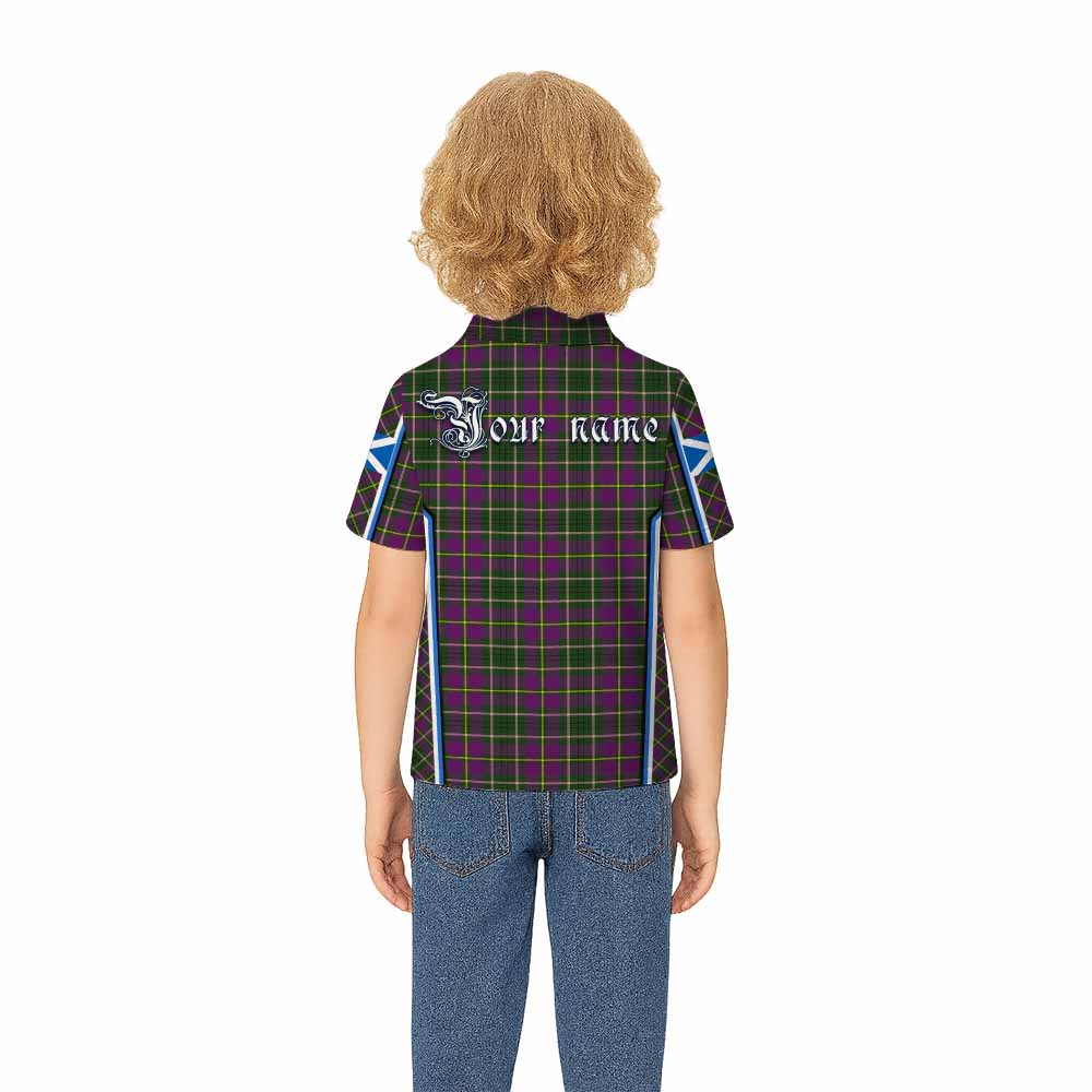Taylor (Tailyour) Tartan Crest Kid Polo Shirt Scotland Coat of Arm Flag Style - Tartan Vibes Clothing