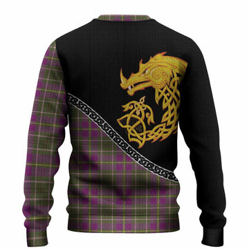Taylor (Tailyour) Tartan Crest Knitted Sweater Legendary Dragon Knot Half Style