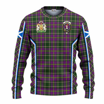Taylor (Tailyour) Tartan Crest Knitted Sweater Scotland Coat of Arm Flag Style - Tartan Vibes Clothing