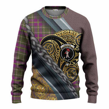 Taylor (Tailyour) Tartan Crest Knitted Sweater Scottish Triskele Celtic