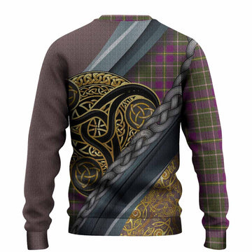 Taylor (Tailyour) Tartan Crest Knitted Sweater Scottish Triskele Celtic