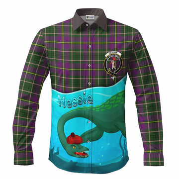 Taylor (Tailyour) Tartan Crest Long Sleeve Button Shirts Nessie Under Water