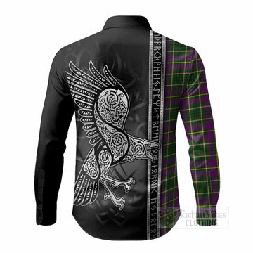 Taylor (Tailyour) Tartan Crest Long Sleeve Button Shirts Norse Mythology Viking Odin Crow Tattoo