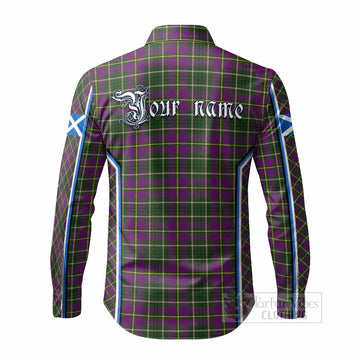 Taylor (Tailyour) Tartan Crest Long Sleeve Button Shirts Scotland Coat of Arm Flag Style
